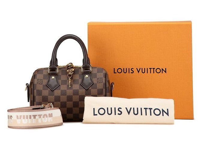 Sac Louis Vuitton Damier Speedy Bandoulière 20 Marron - vue 7