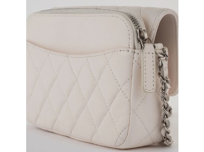 Borsa a spalla con flap Matelassé di Chanel per telefono Bianco - vista 2