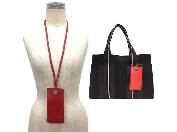 Hermès Pouch con tracolla Hermes Vespa Rosso - vista 2