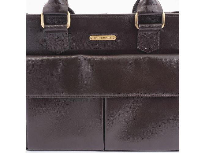 Borsa in pelle marrone Burberry - vista 3