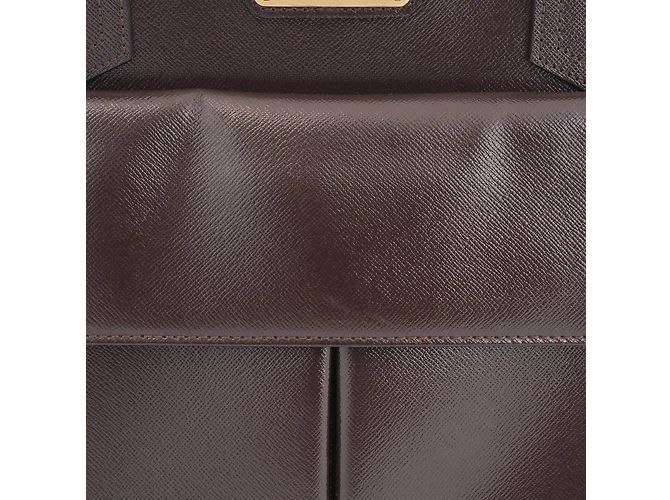 Borsa in pelle marrone Burberry - vista 7