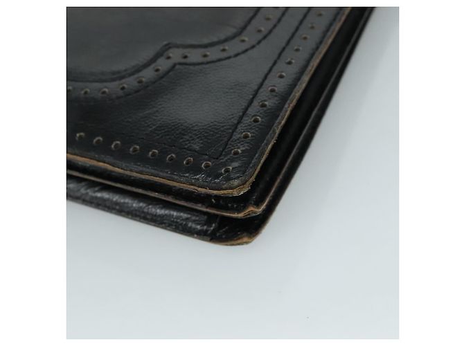 Borsa a spalla in pelle nera SAINT LAURENT Auth yk16514 Nero - vista 9