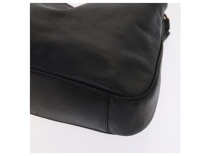 GUCCI Bamboo Handtasche Leder 2-Wege Schwarz Gold 001 2113 1577 Auth th5555 Golden - Ansicht 9