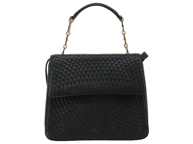 BALLY Borsa a mano in pelle 2 vie Nero Oro Auth bs20947 D'oro - vista 13