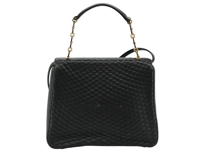BALLY Borsa a mano in pelle 2 vie Nero Oro Auth bs20947 D'oro - vista 2