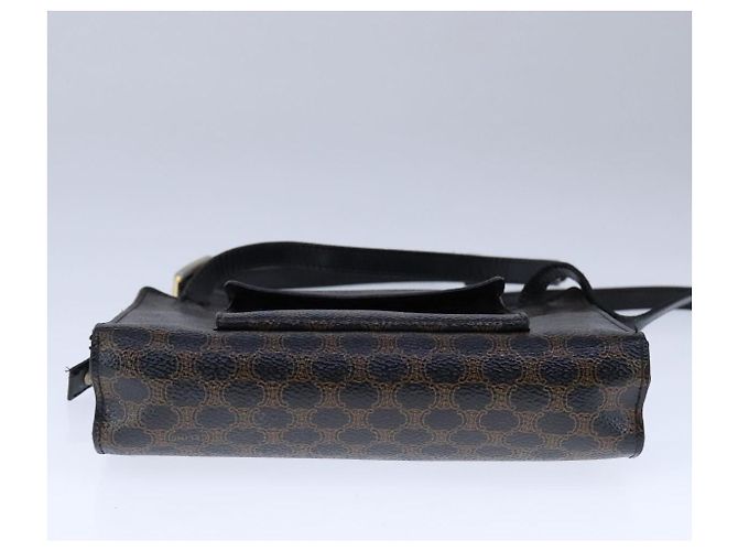 Céline Bolso de hombro de lona Macadam CELINE en cuero PVC negro Auth 104219 - vista 5