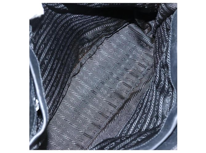 PRADA Handtasche aus schwarzem Nylon Auth bs21031 - Ansicht 21
