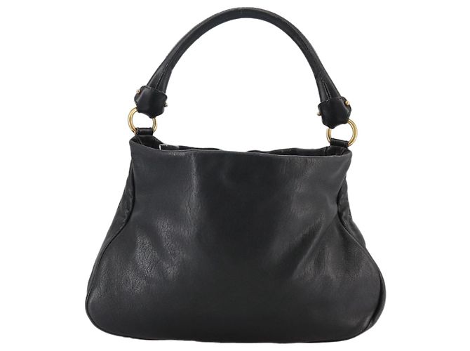 Borsa a mano in pelle Salvatore Ferragamo Vala 2 vie nera e oro Auth bs20937 Nero D'oro - vista 2
