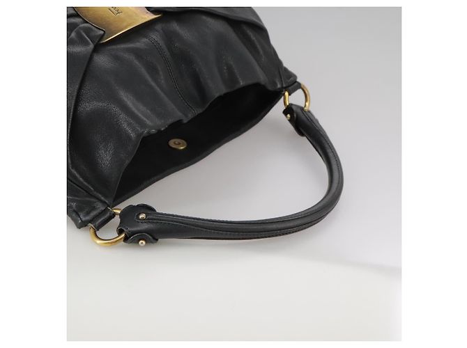 Borsa a mano in pelle Salvatore Ferragamo Vala 2 vie nera e oro Auth bs20937 Nero D'oro - vista 7