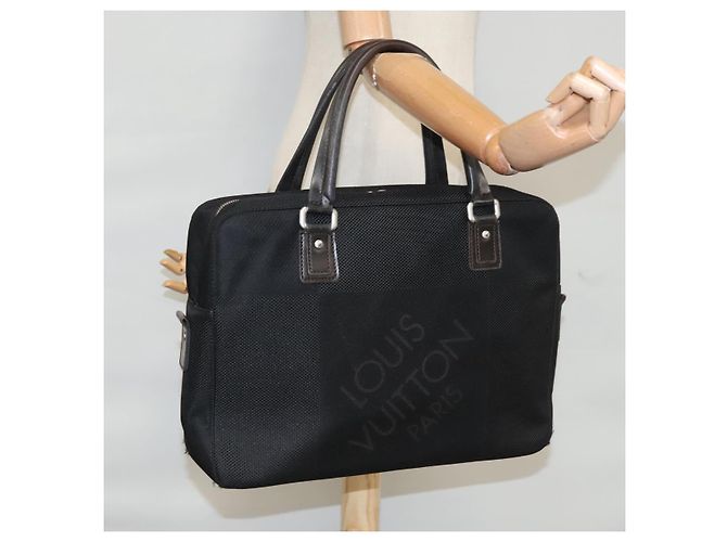 LOUIS VUITTON Borsa da lavoro Damier Geant Yak Nera M93082 LV Auth bs20995 Nero - vista 22