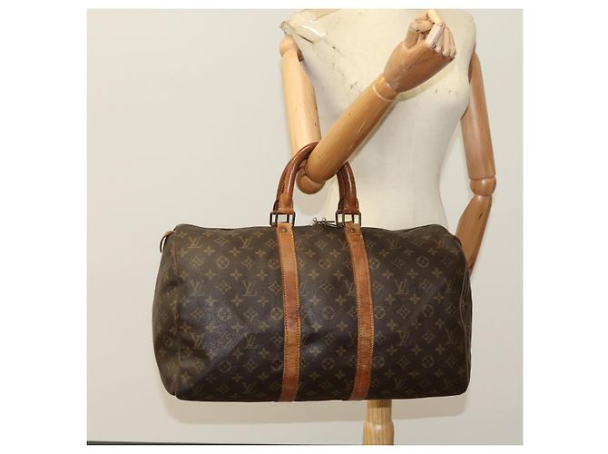 LOUIS VUITTON Monogram Keepall 45 Borsa Boston M41428 LV Auth ki5283 Monogramma - vista 22
