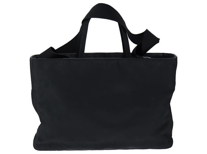 Borsa a mano PRADA in nylon 2 vie nera Auth bs21184 Nero - vista 13