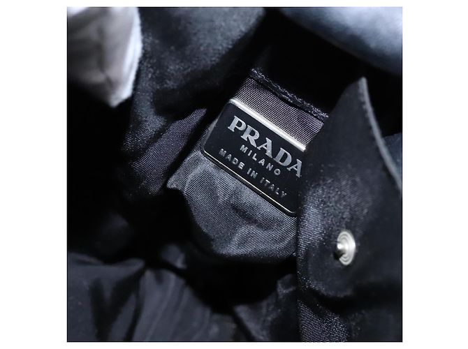 Borsa a mano PRADA in nylon 2 vie nera Auth bs21184 Nero - vista 19
