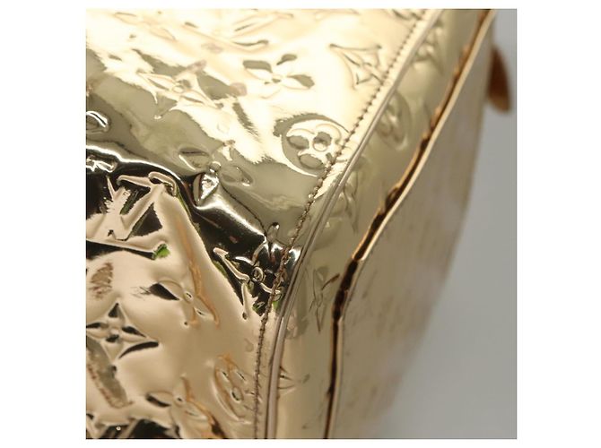 LOUIS VUITTON Monogram Miroir Keepall 55 Borsa Boston Oro LV Auth 104239S D'oro - vista 20