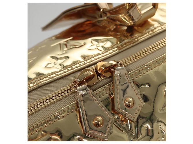 LOUIS VUITTON Monogram Miroir Keepall 55 Borsa Boston Oro LV Auth 104239S D'oro - vista 21