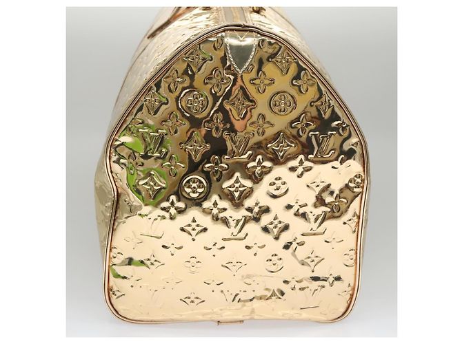 LOUIS VUITTON Monogram Miroir Keepall 55 Borsa Boston Oro LV Auth 104239S D'oro - vista 3