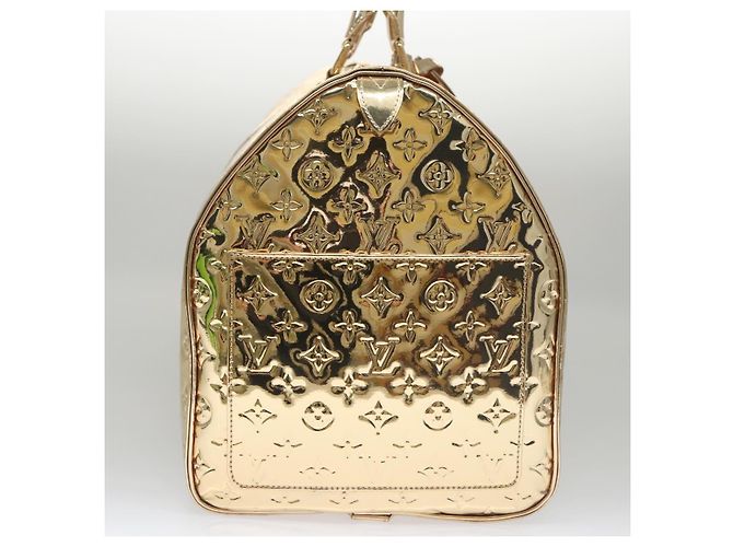 LOUIS VUITTON Monogram Miroir Keepall 55 Borsa Boston Oro LV Auth 104239S D'oro - vista 4