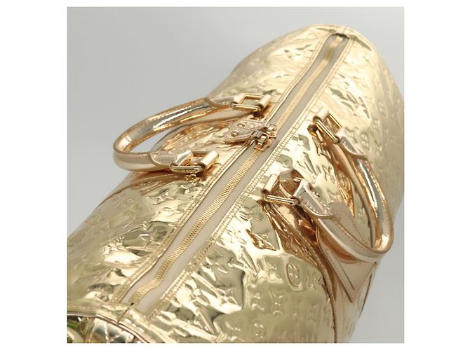 LOUIS VUITTON Monogram Miroir Keepall 55 Borsa Boston Oro LV Auth 104239S D'oro - vista 6