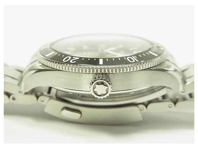 MONTBLANC 1858 Iced Sea Automatico data Ref.MB129371 cinturino in gomma Prodotti genuini Uomini Argento - vista 7