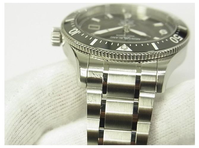 MONTBLANC 1858 Iced Sea Automatico data Ref.MB129371 cinturino in gomma Prodotti genuini Uomini Argento - vista 9