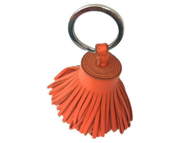 Ring Hermès Portachiavi charm Hermes Carmen Arancione - vista 2