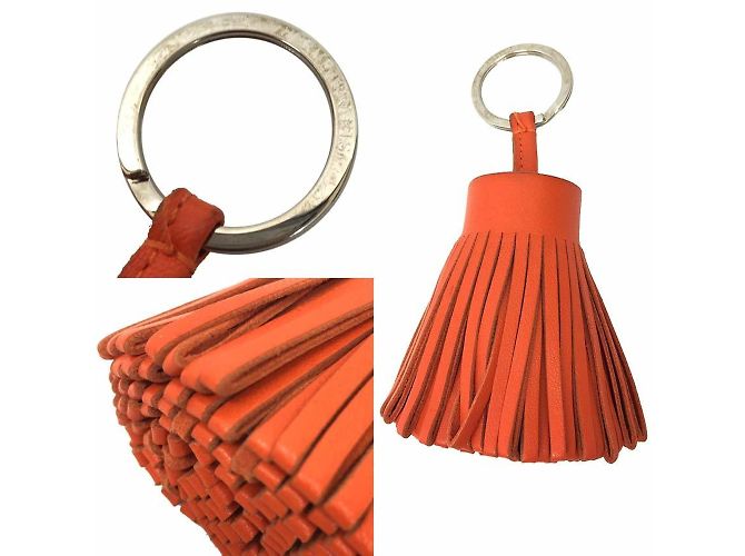 Ring Hermès Portachiavi charm Hermes Carmen Arancione - vista 3
