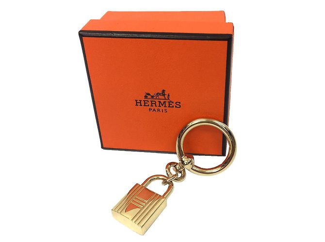 Hermès Hermes Scarf Ring Loop Charm Padlock in Gold - view 2