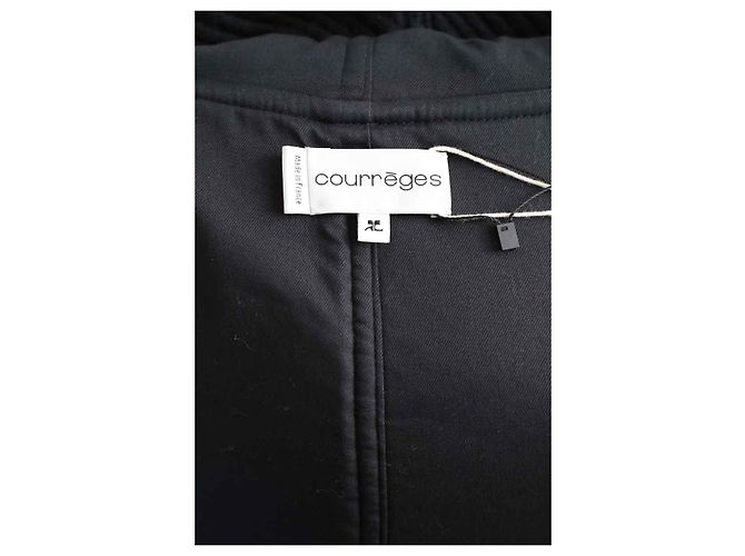 Courreges Abrigo de lana negro - vista 5