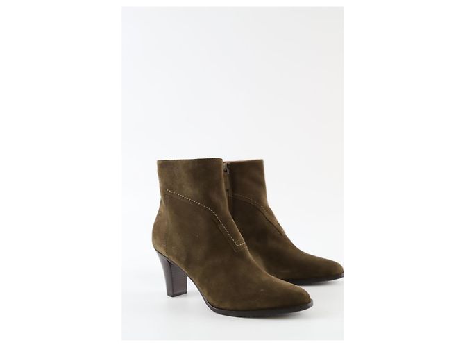 Michel Vivien Stivali in suede marroni - vista 3