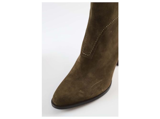Michel Vivien Stivali in suede marroni - vista 5