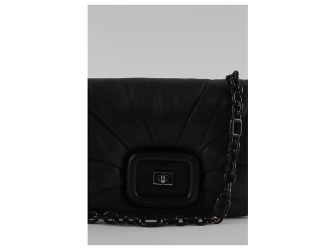 Roger Vivier Bolso de hombro de cuero negro - vista 2