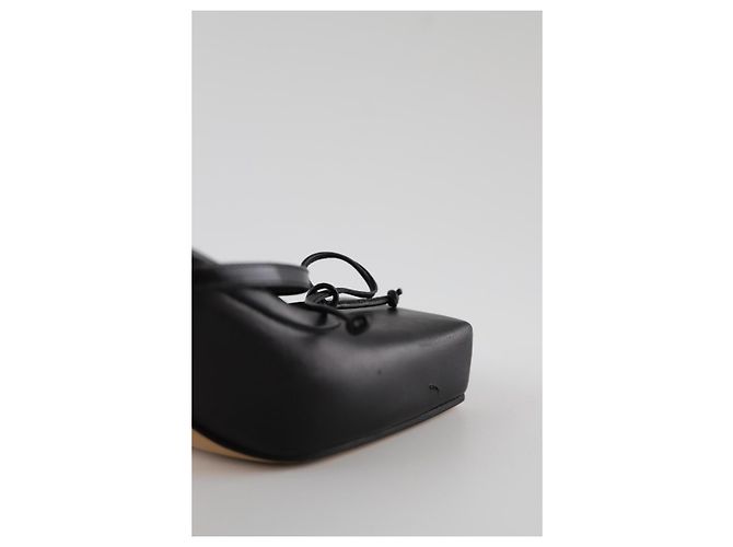Jacquemus Tacchi in pelle nera - vista 5