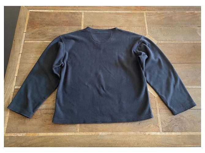 Autre Marque Schiefergrauer Fleece-Pullover mit V-Ausschnitt Größe L-XL Familienhaus - Ansicht 8
