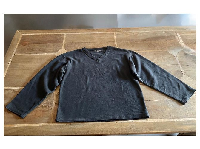 Autre Marque Schiefergrauer Fleece-Pullover mit V-Ausschnitt Größe L-XL Familienhaus - Ansicht 10
