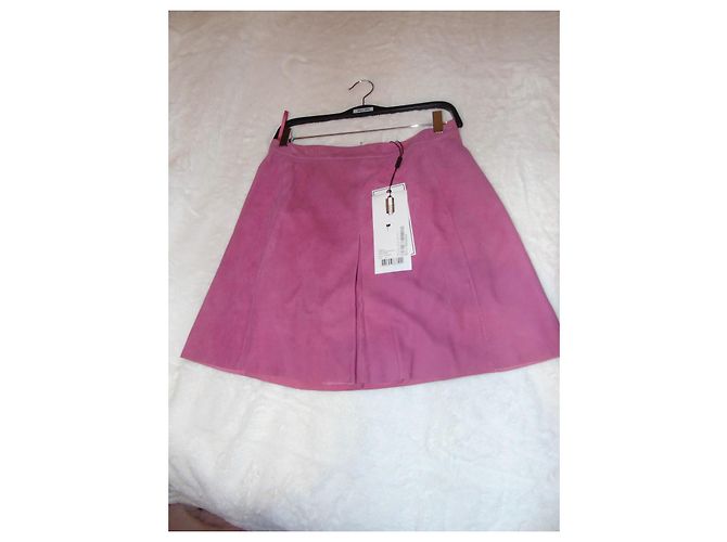 Falda corta de cuero Max & Moi Fucsia - vista 2