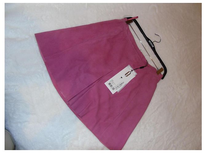 Falda corta de cuero Max & Moi Fucsia - vista 3