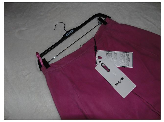 Falda corta de cuero Max & Moi Fucsia - vista 5