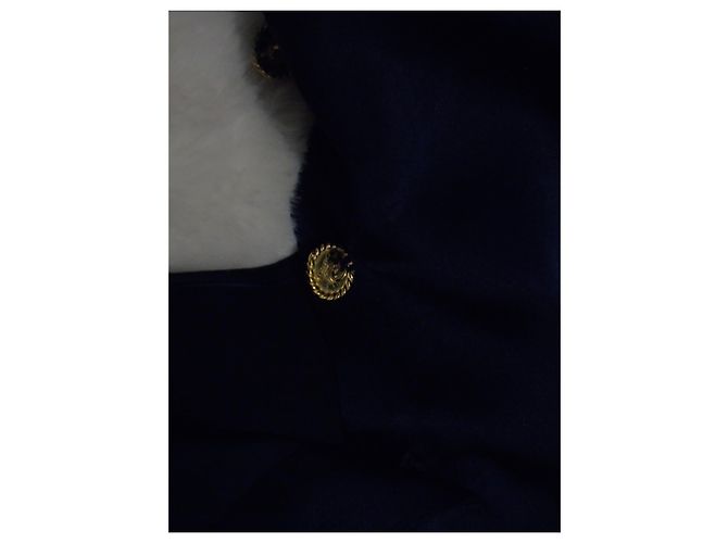 Top Chanel in seta blu notte - vista 12