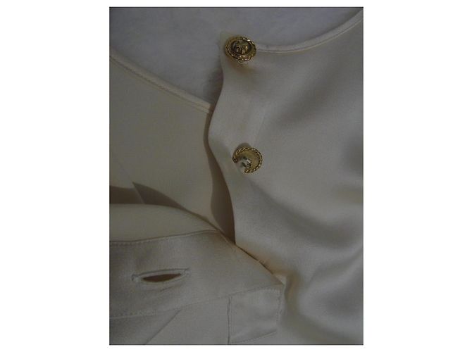 Chanel Seidentop Creme Roh - Ansicht 10