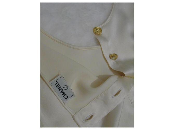 Chanel Seidentop Creme Roh - Ansicht 11