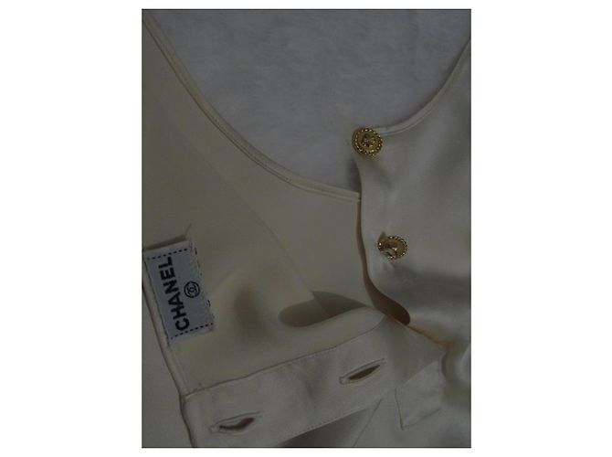 Chanel Seidentop Creme Roh - Ansicht 12