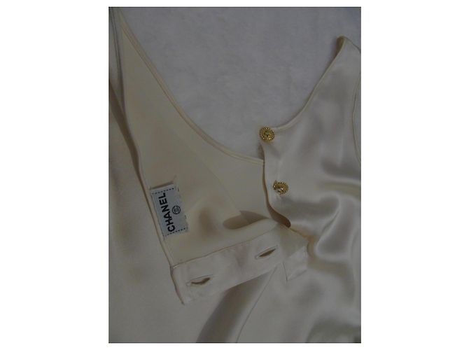 Chanel Seidentop Creme Roh - Ansicht 13