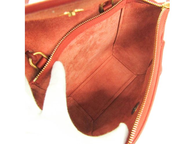 Céline Belt Bag Celine Nano in pelle rosso marrone - vista 3