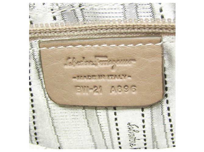 Borsa Medium Sophia Gancini di Salvatore Ferragamo Beige - vista 16