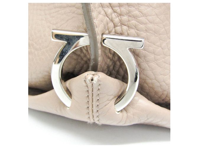 Borsa Medium Sophia Gancini di Salvatore Ferragamo Beige - vista 7