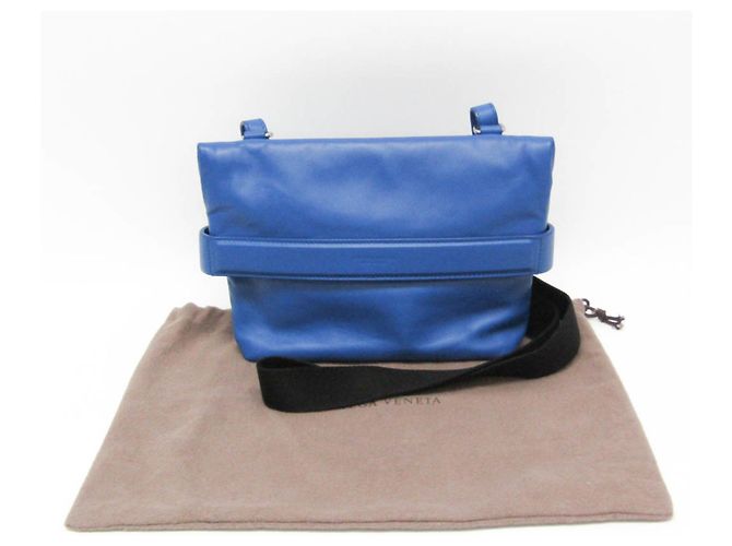 Borsa a spalla in pelle da donna Bottega Veneta Pouch Indossabile Blu - vista 2
