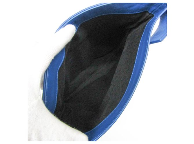 Borsa a spalla in pelle da donna Bottega Veneta Pouch Indossabile Blu - vista 4