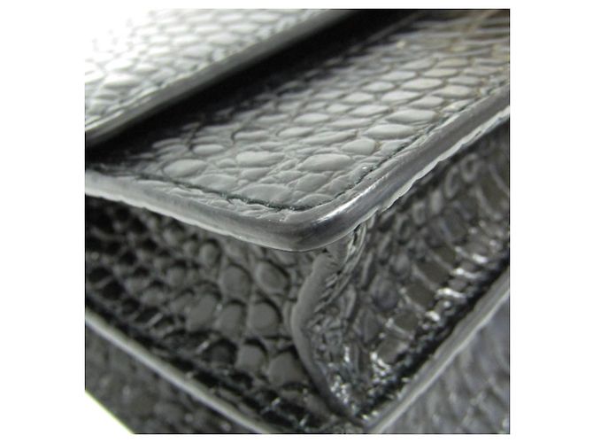 Borsa a spalla in pelle stampata Miu Miu ST.COCCO con catena Nero - vista 6