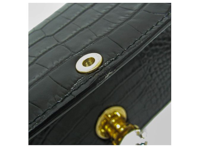 Borsa a spalla in pelle stampata Miu Miu ST.COCCO con catena Nero - vista 9