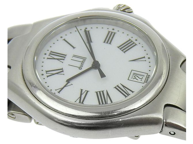 Alfred Dunhill Relógio de quartzo Dunhill Londinium Date com mostrador branco em aço inoxidável - vista 5